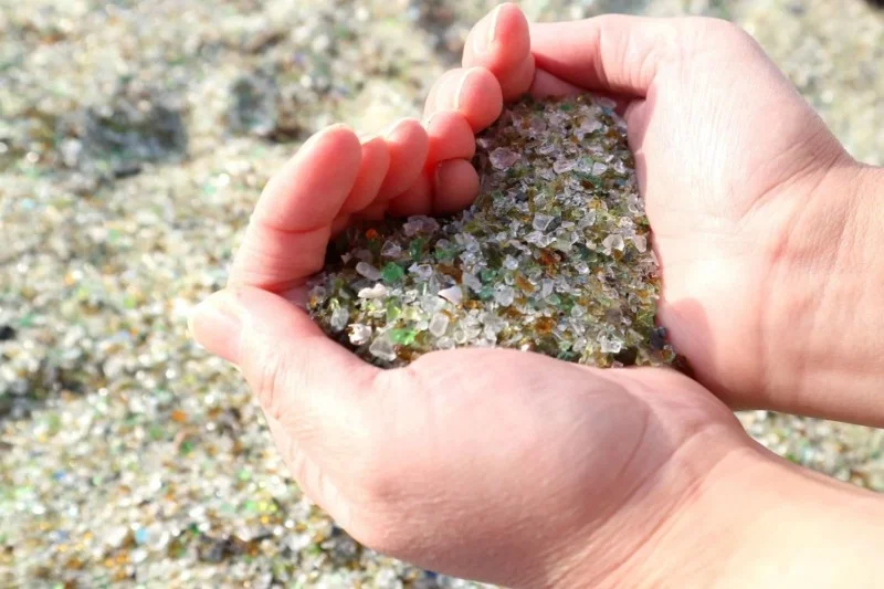 ガラスの砂浜